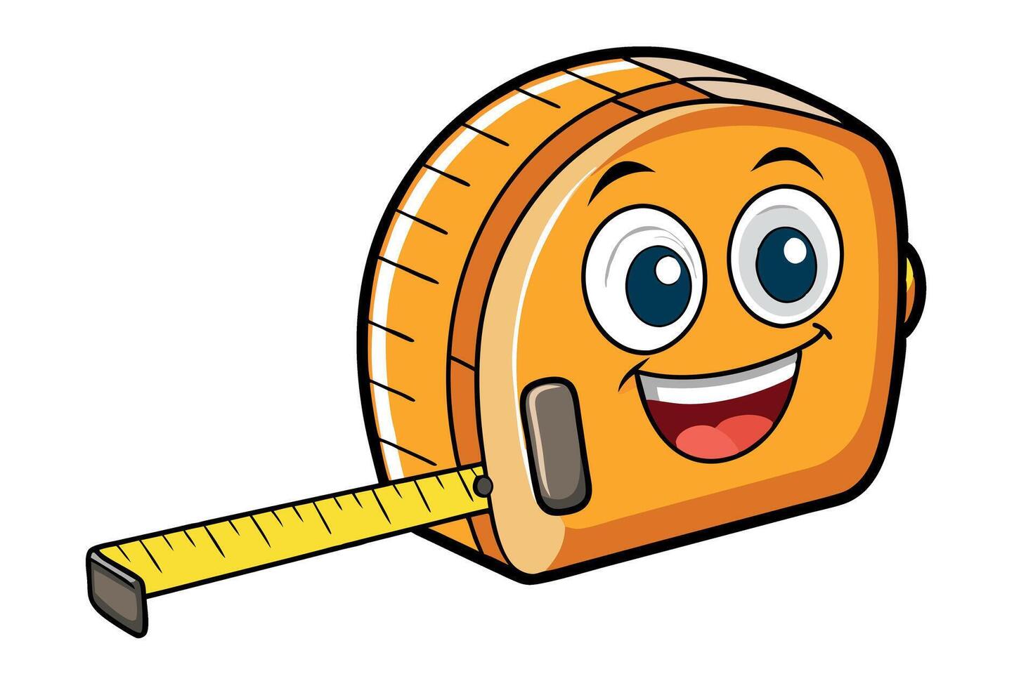 measuring tape with a cartoon face, isolated on a Transparent Background, a great choice for creative design and tool illustrations, Labor Day or Labour Day vector