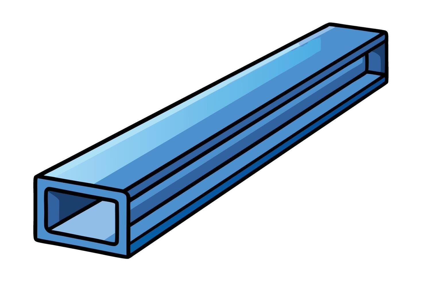 Illustration of a steel beam with a modern design, featuring a metallic finish and an orange stripe, ideal for building and labor day themed projects vector