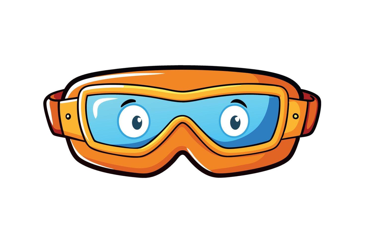 safety goggles with bright colors, protection for eyes and safety equipment, safety glasses isolated on white background, labour day theme vector