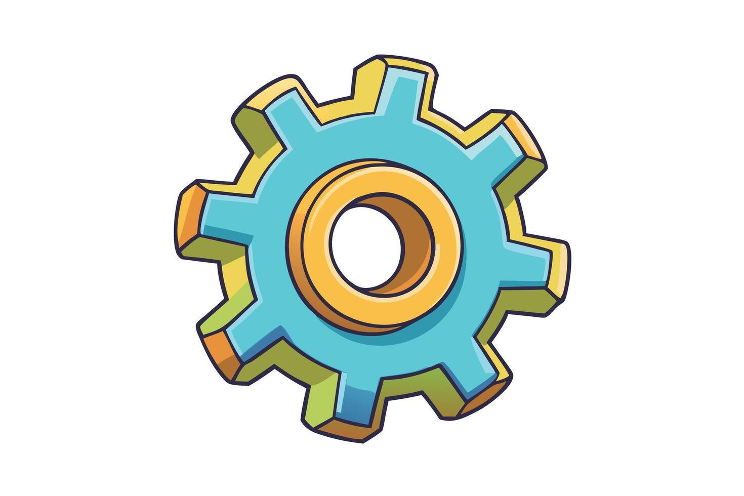 cogwheel design, symbolizing engineering, innovation, and industrial development, perfect for Labor Day or mechanical imagery vector
