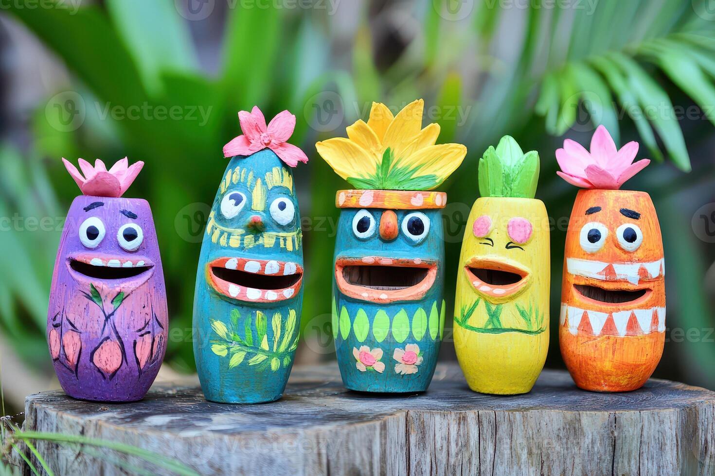 Joyful colorful ceramic figurines photo