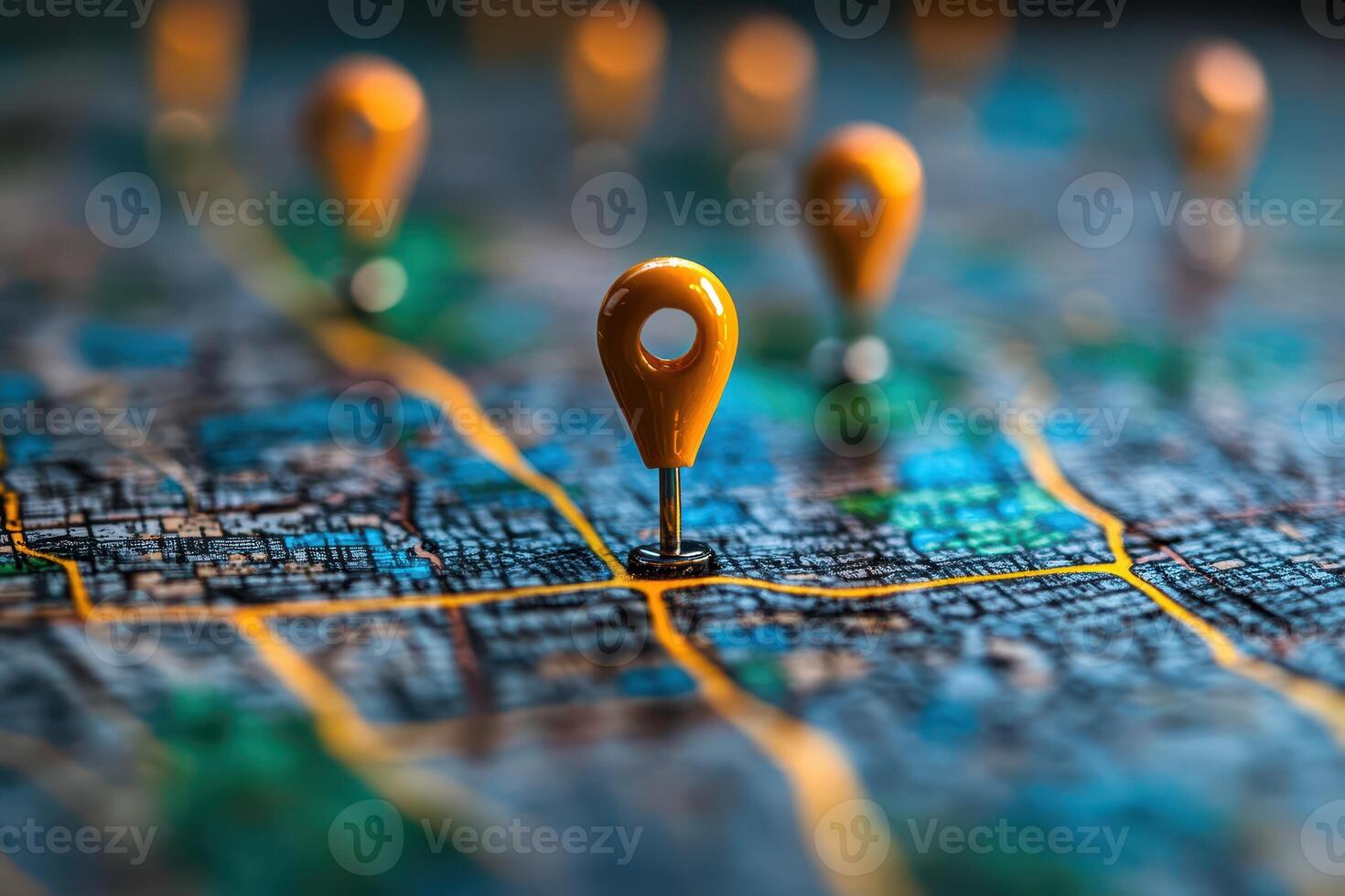 Pinning locations on a detailed map photo