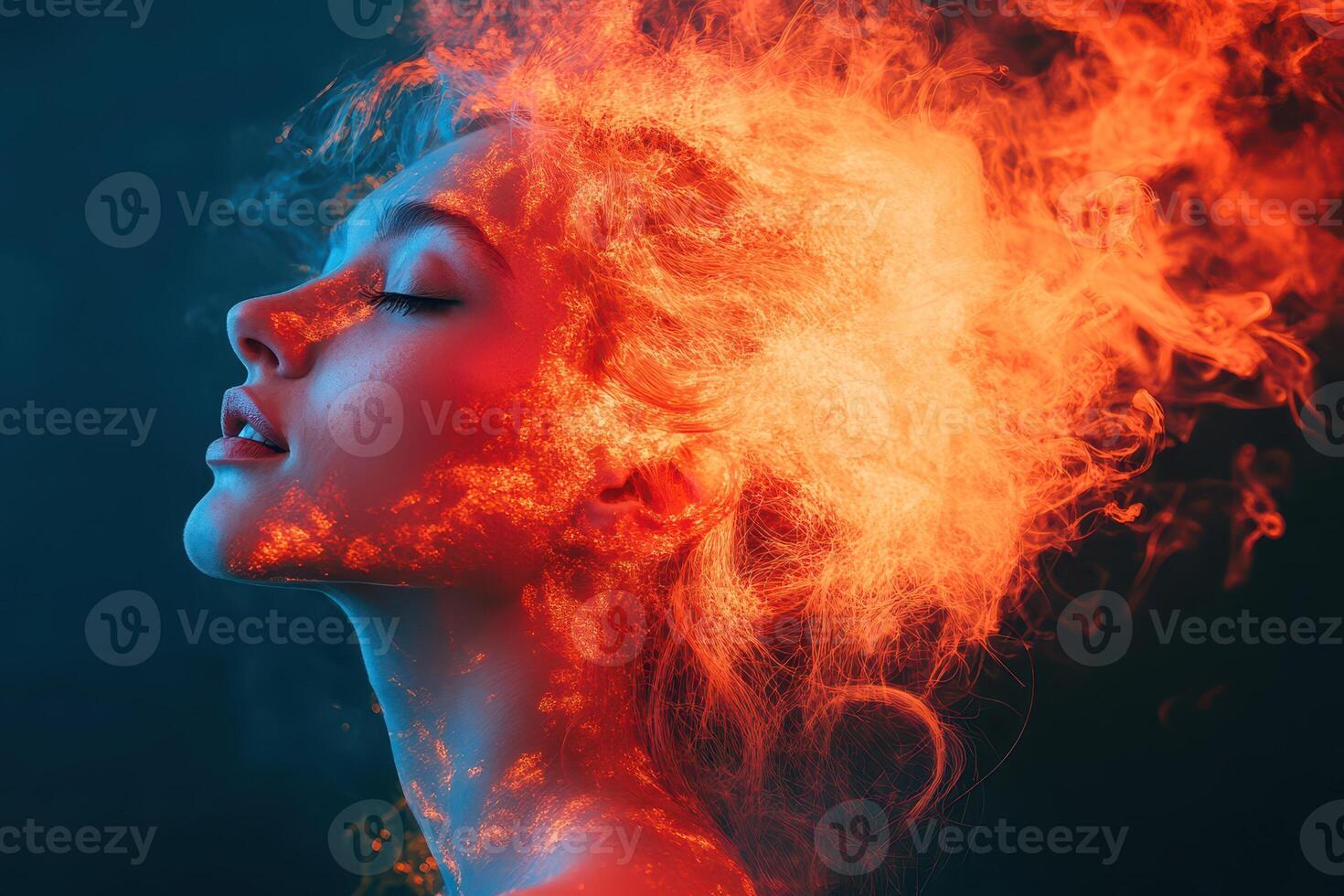 Vibrant colored portrait photo