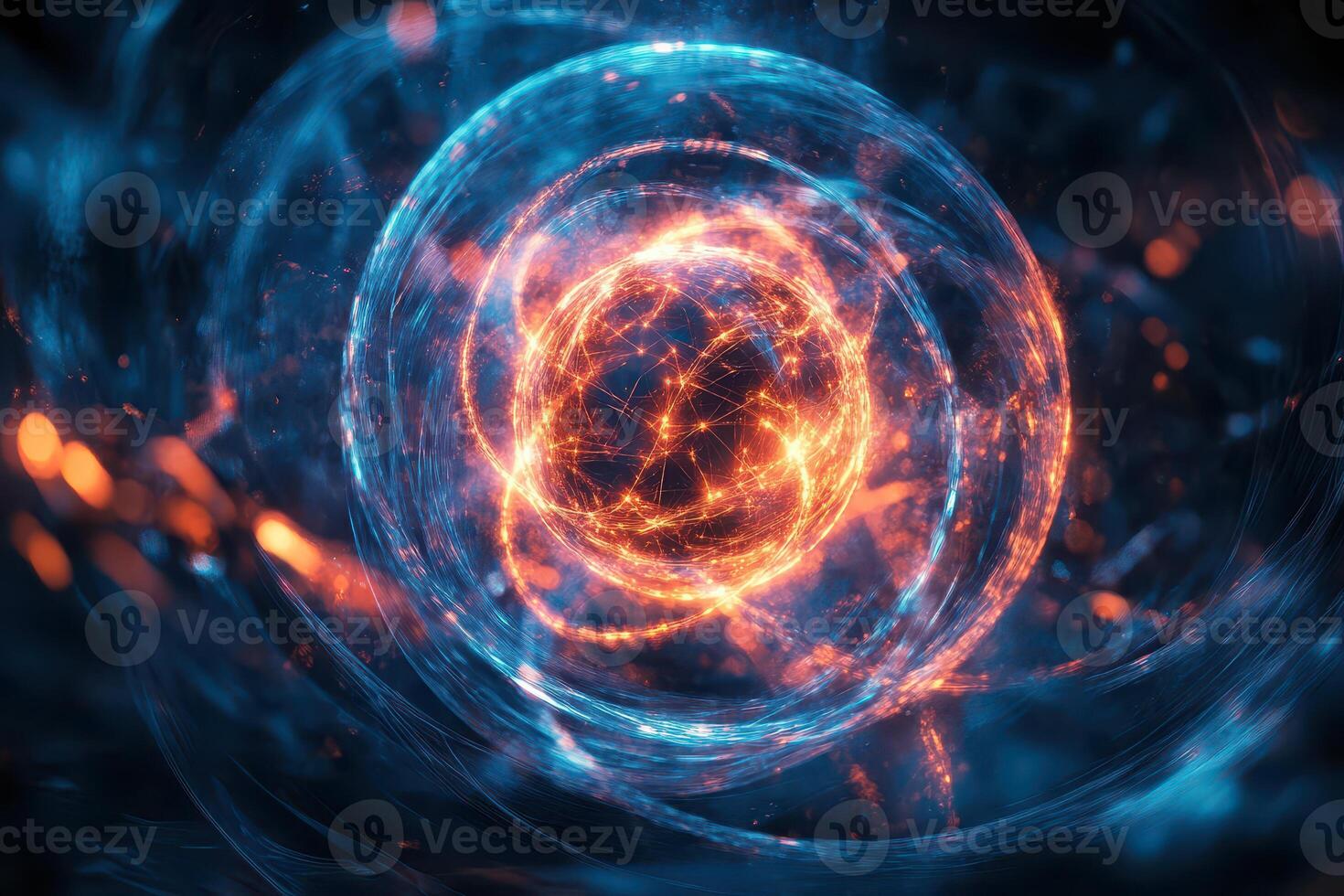 Vibrant energy patterns in abstract cosmic space photo