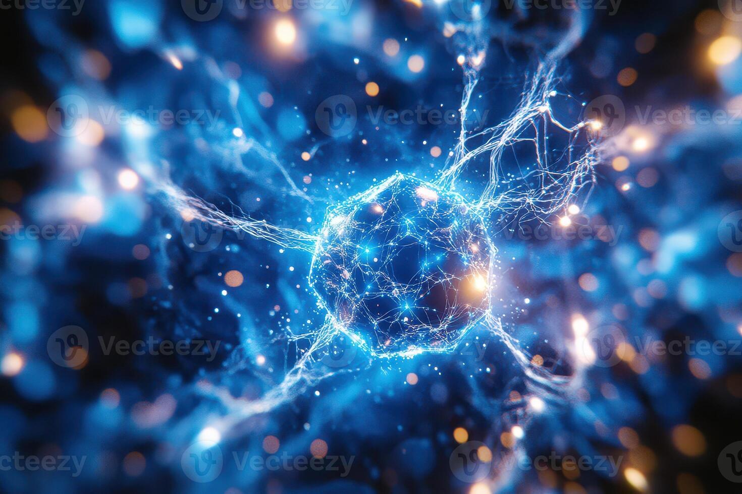 Energy patterns in a blue cosmic web formation photo