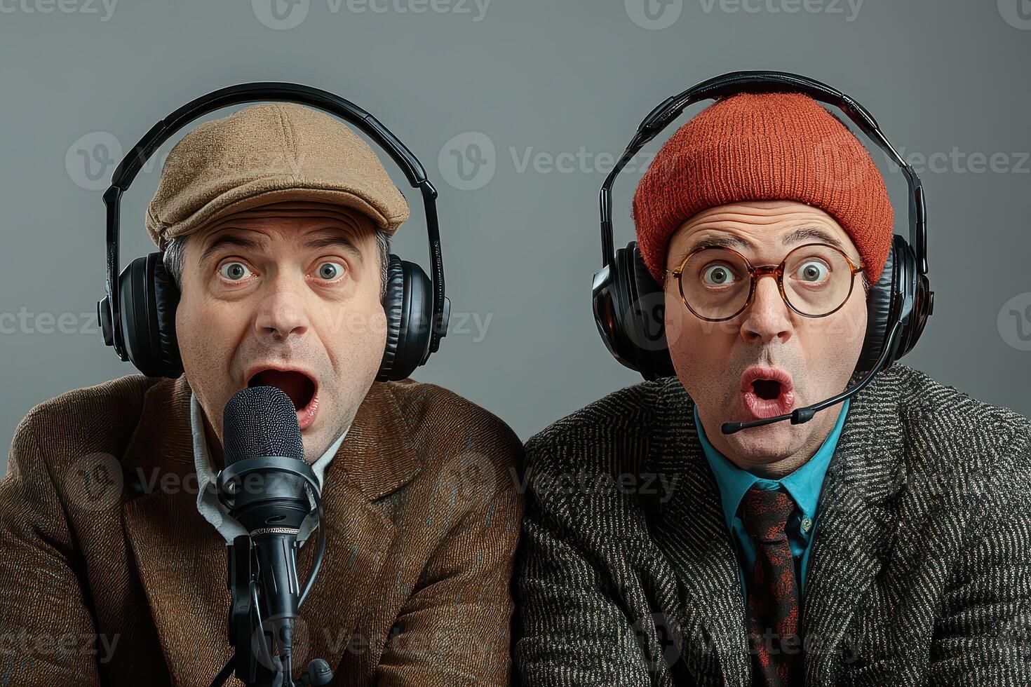 Two lively commentators share excitement photo