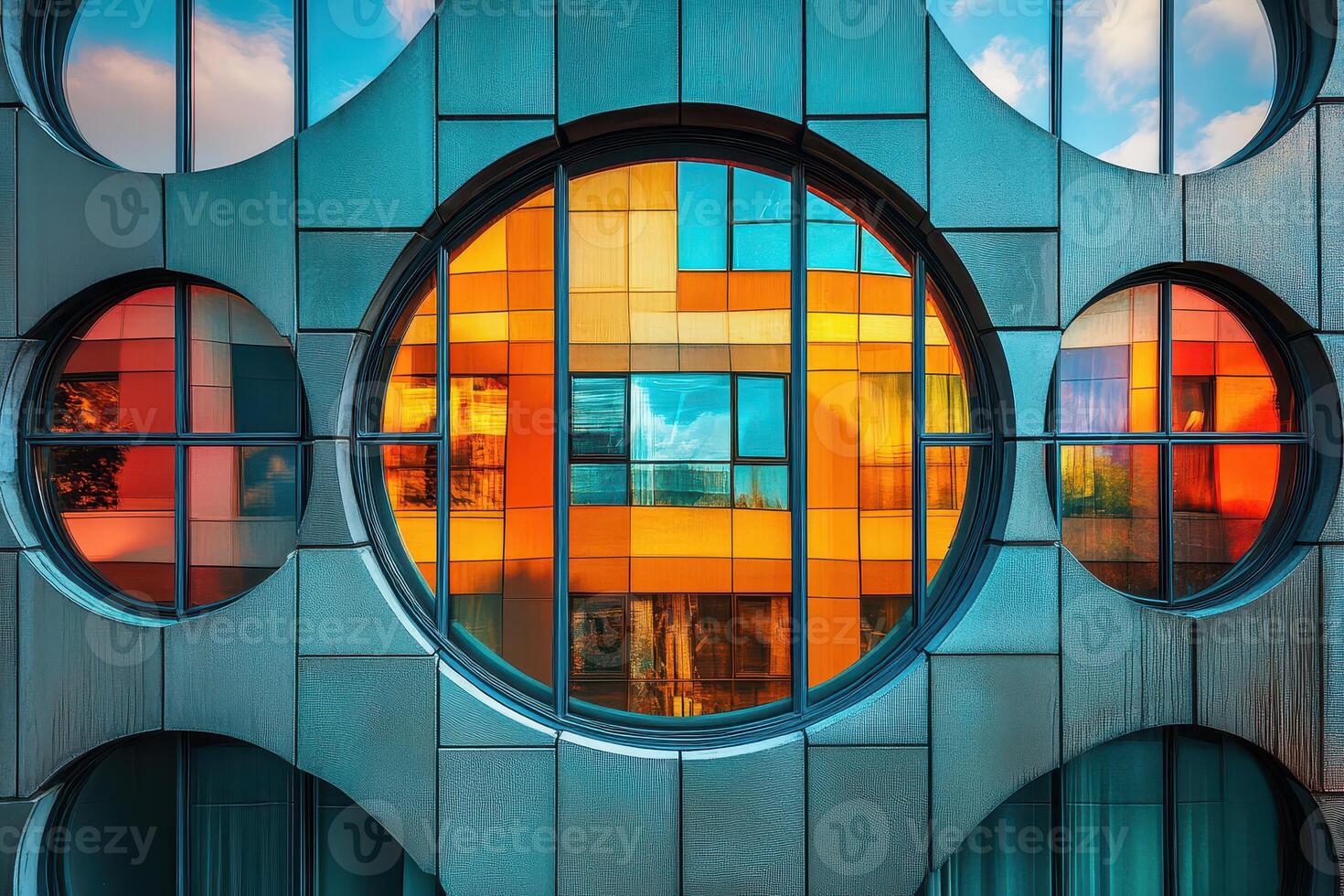 Vibrant unique architectural design photo