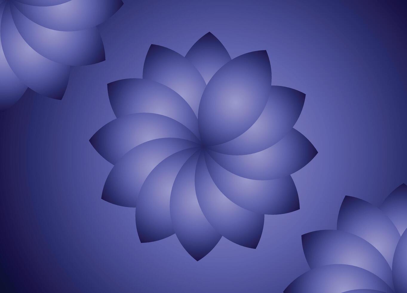 Deep blue background, Purple lotus flower, ethereal glow vector