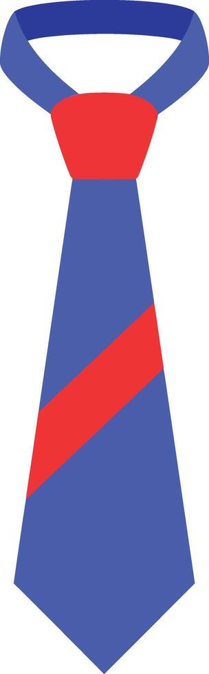 Blue and red striped necktie illustration with classic design for formal and business attire accessories vector