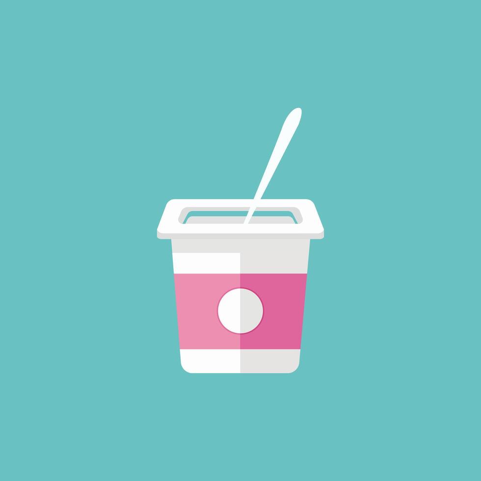 Minimal Yogurt Food Icon vector
