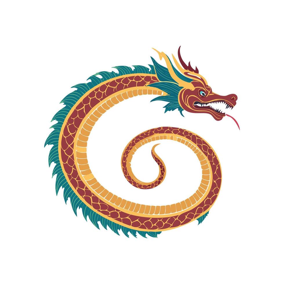 Coiled Sea Serpent vector