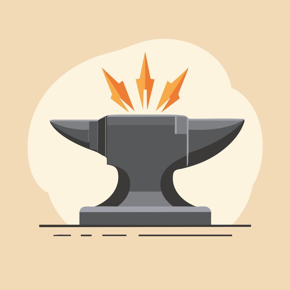 Basic Anvil Forge Icon vector