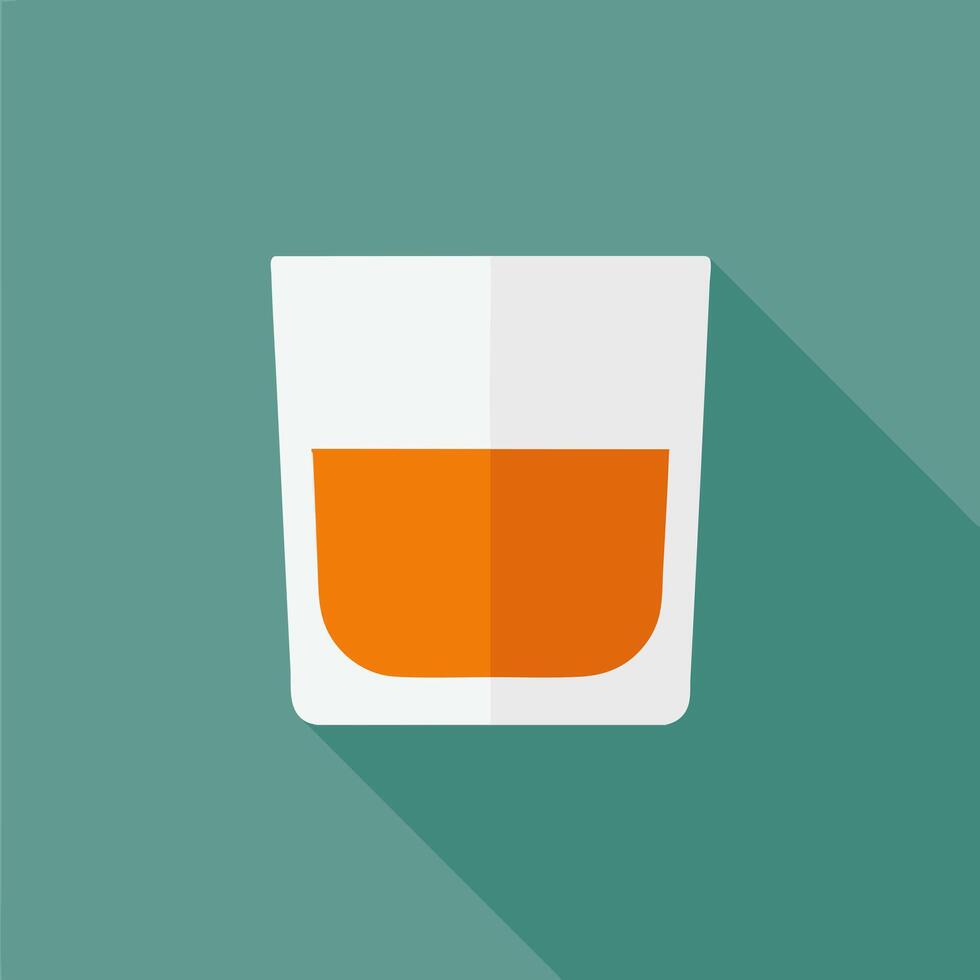 Basic Whisky Glass Icon vector
