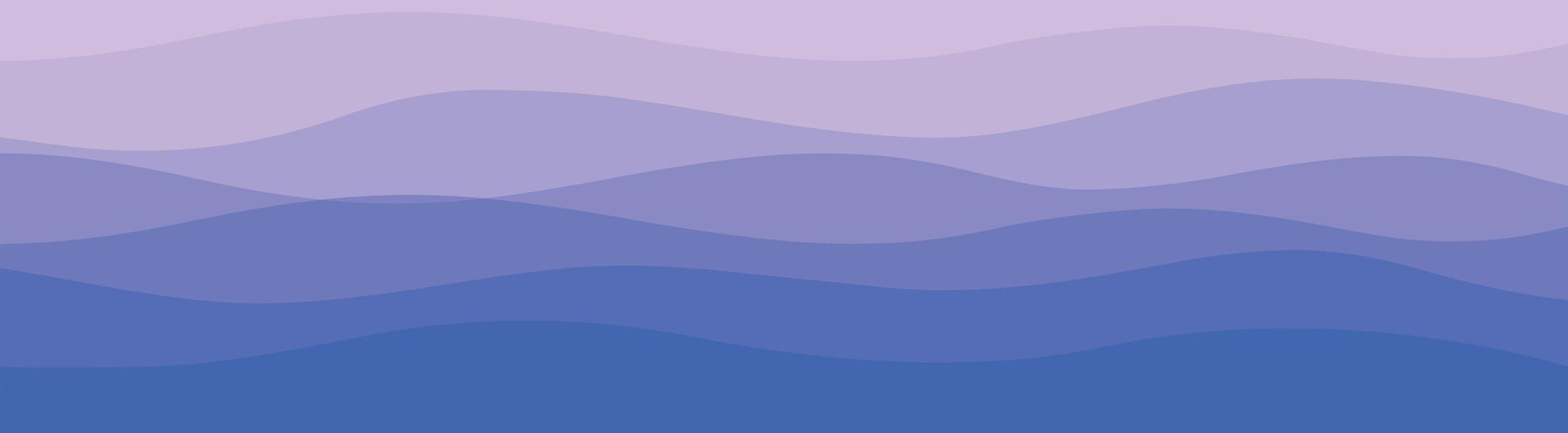 Abstract purple and blue wave pattern with gradients and soft curves vector