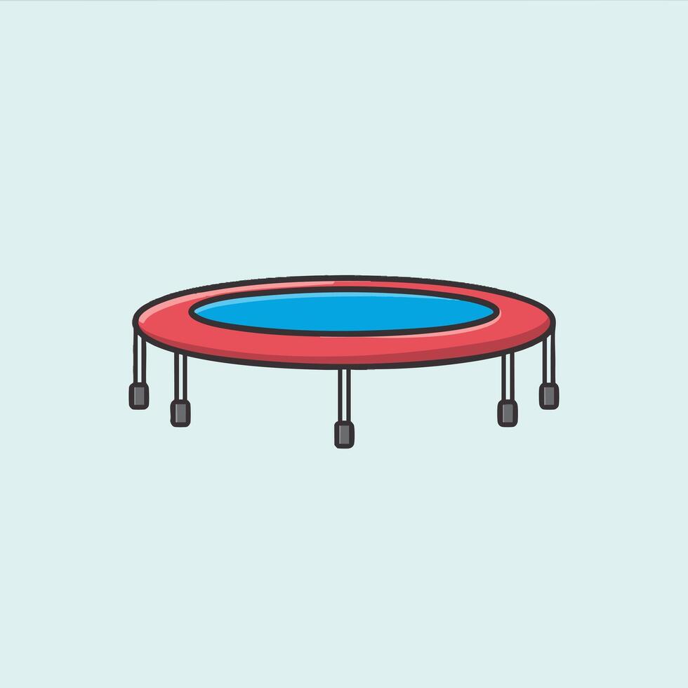 Minimal Trampoline Sport Icon vector