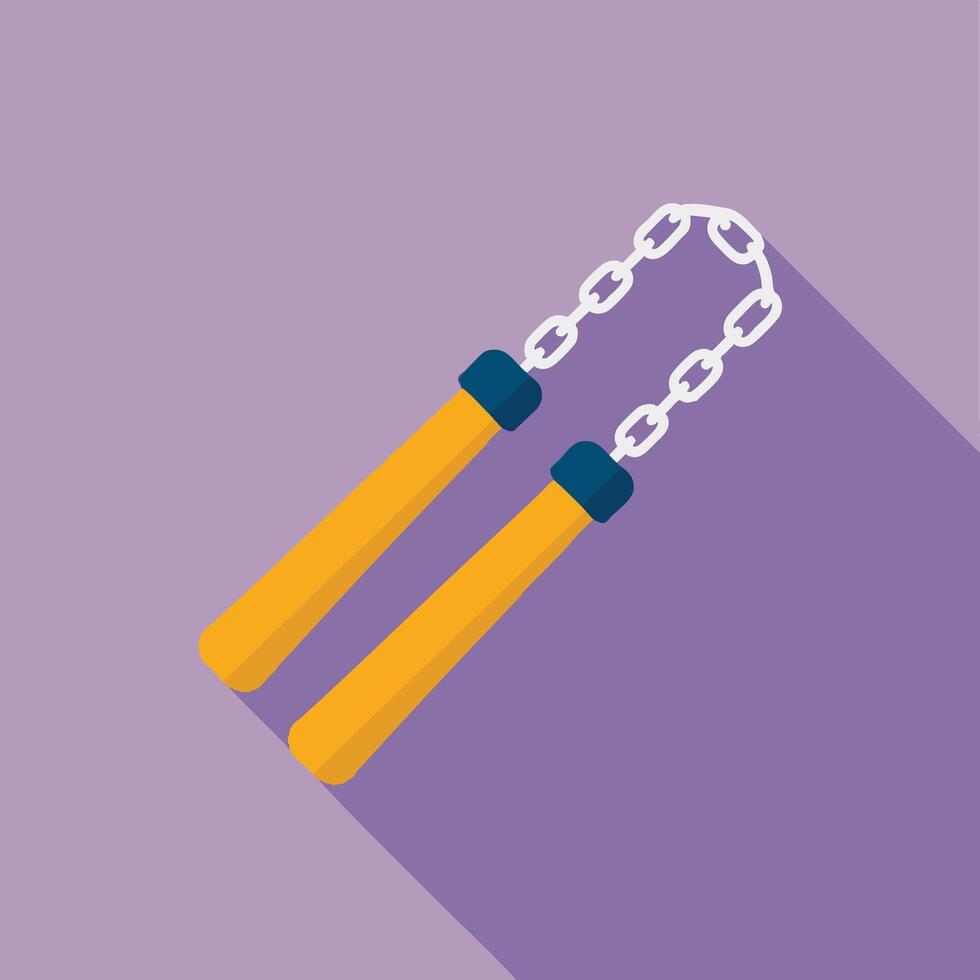 Elegant Nunchaku Martial Icon vector