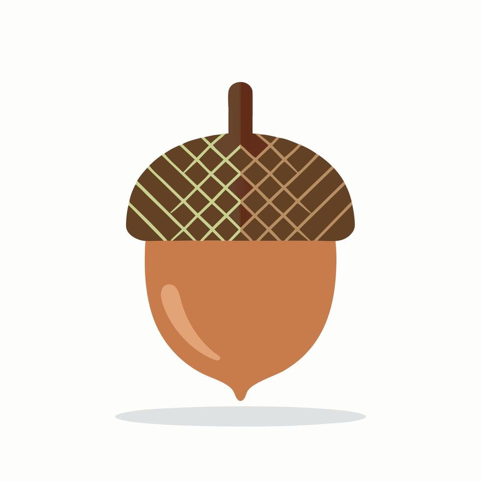 Minimal Acorn Nature Icon vector