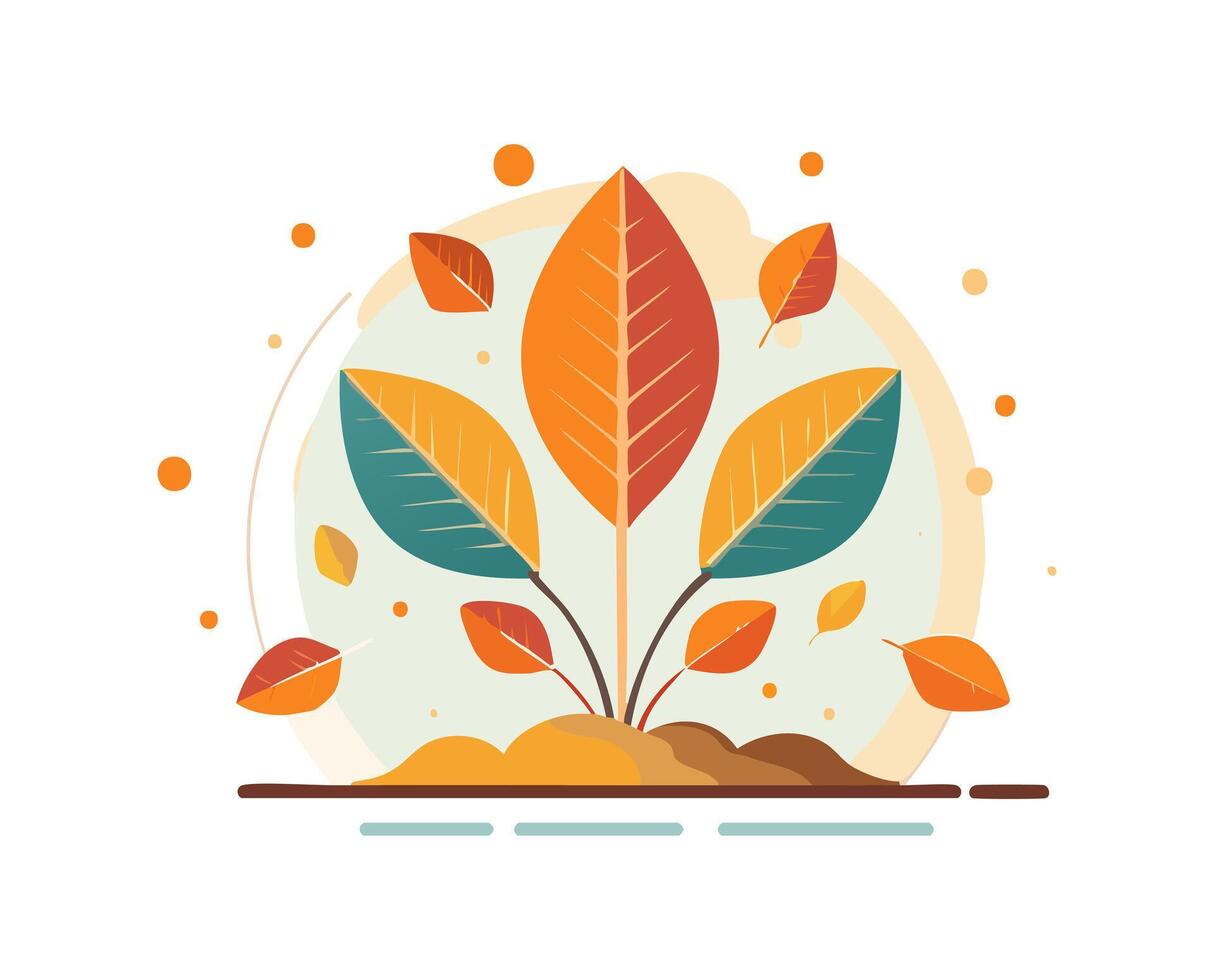 flat design wilted plant vector