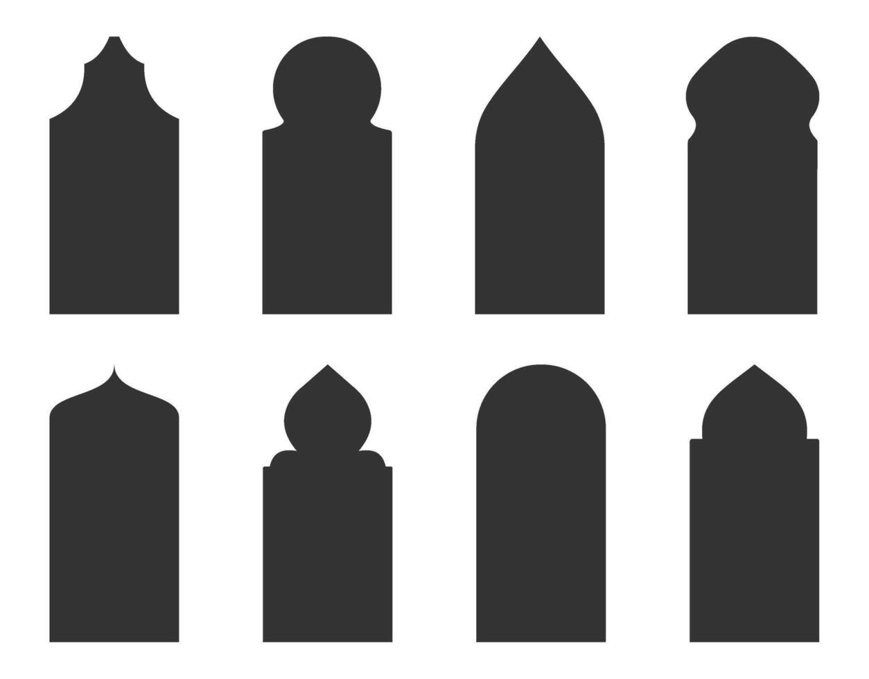 Various gravestones icon collection vector