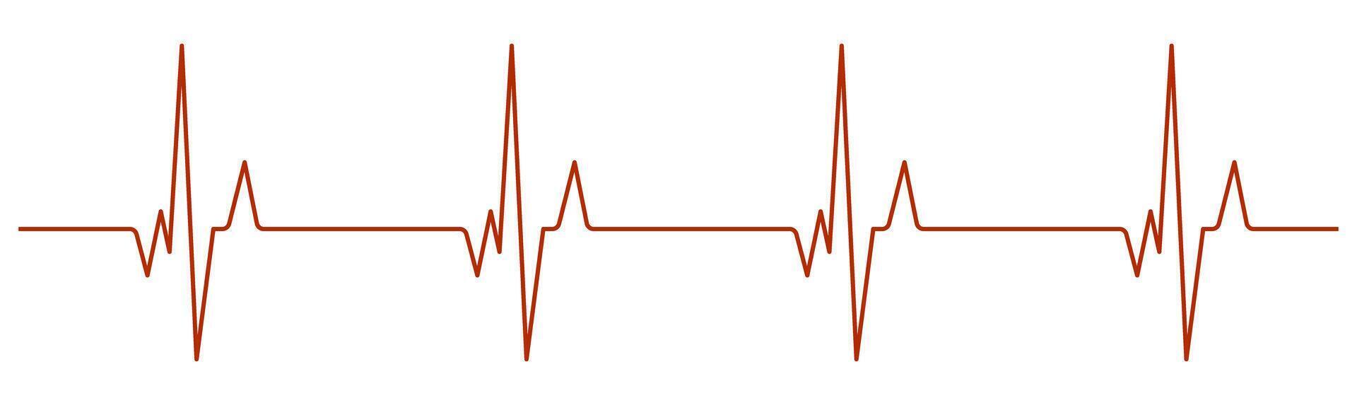 Red heartbeat line representing health and vital signs vector