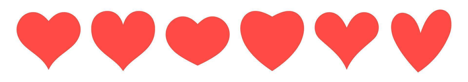 Red heart icon for valentines day design vector