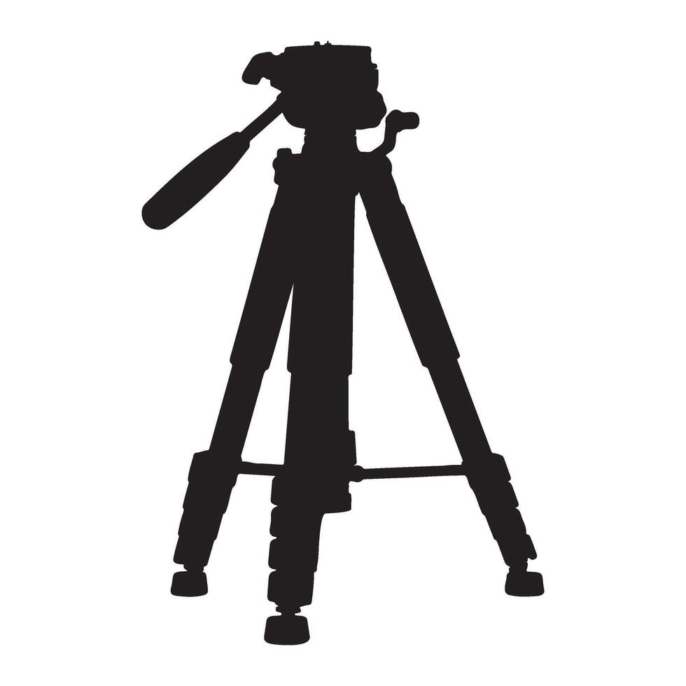 Travel Tripod for Camera Silhouette Illustration vector