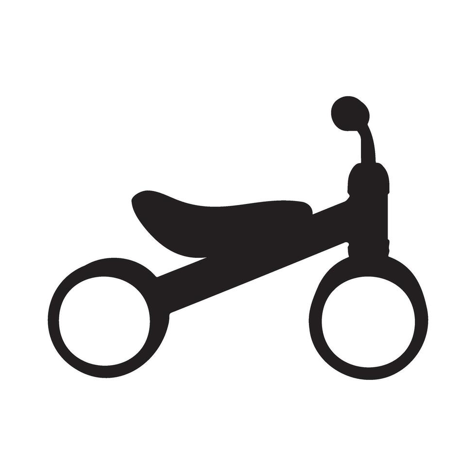 Toddler cycle Silhouette Illustration vector