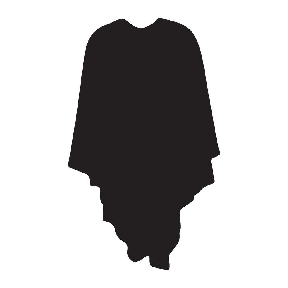 Women Poncho Sweater Shawl Silhouette Illustration vector
