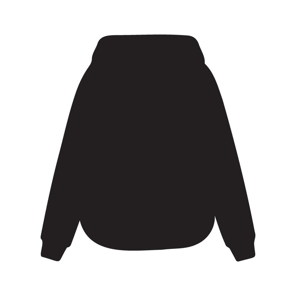 Casual Pullover Hooded Sweatshirt Silhouette Illustration vector