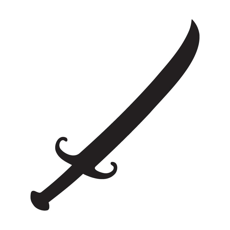 Sword silhouette illustration vector