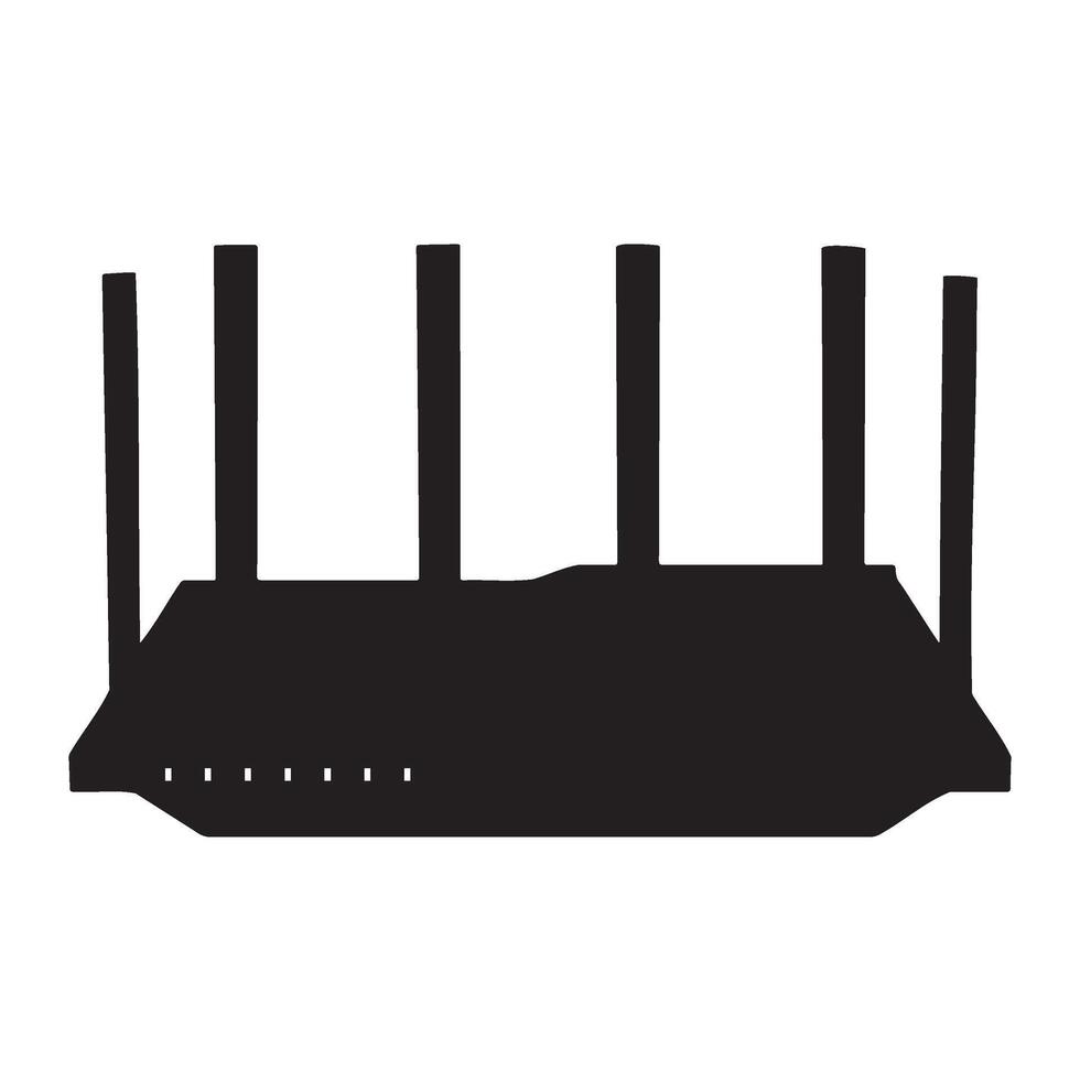Wireless Internet Router Silhouette Illustration vector