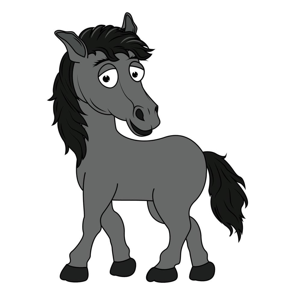 adorable horse cartoon design vector