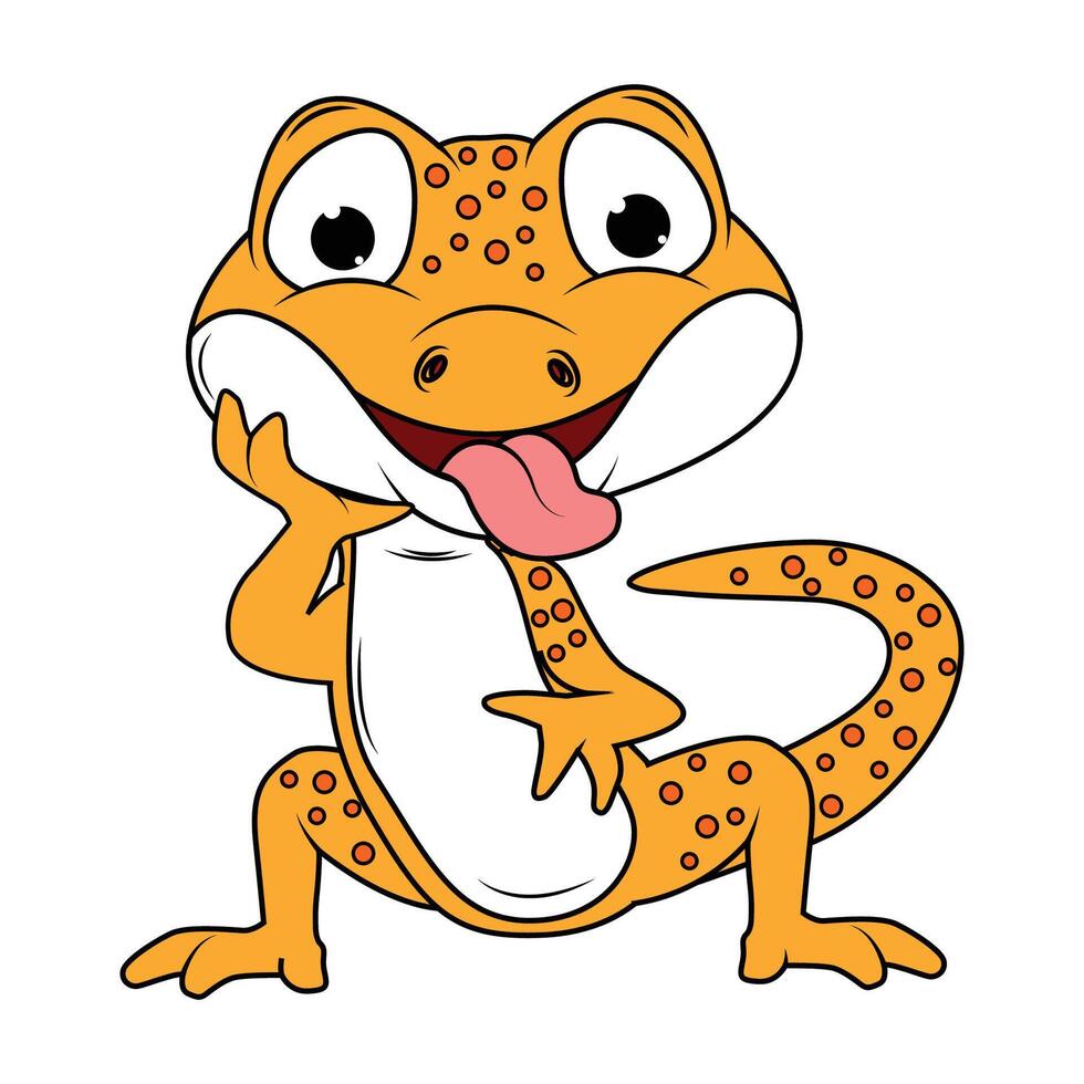 Newt Animal Cartoon Design vector