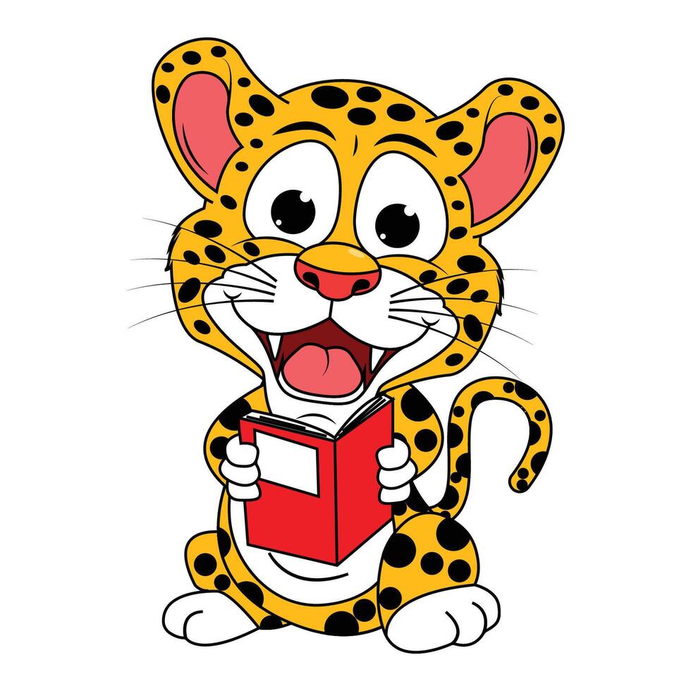 Cute jaguar Animal Cartoon vector