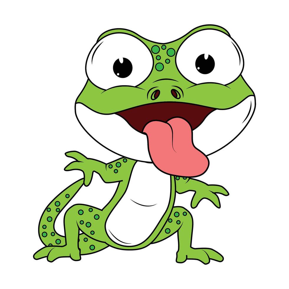 Green Newt Animal Cartoon vector