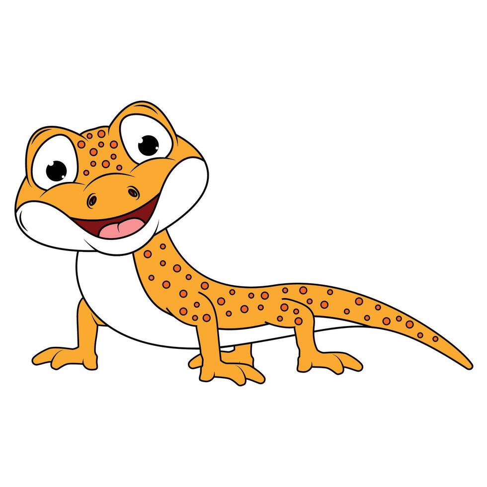 Cute Newt Animal Cartoon Illustration vector