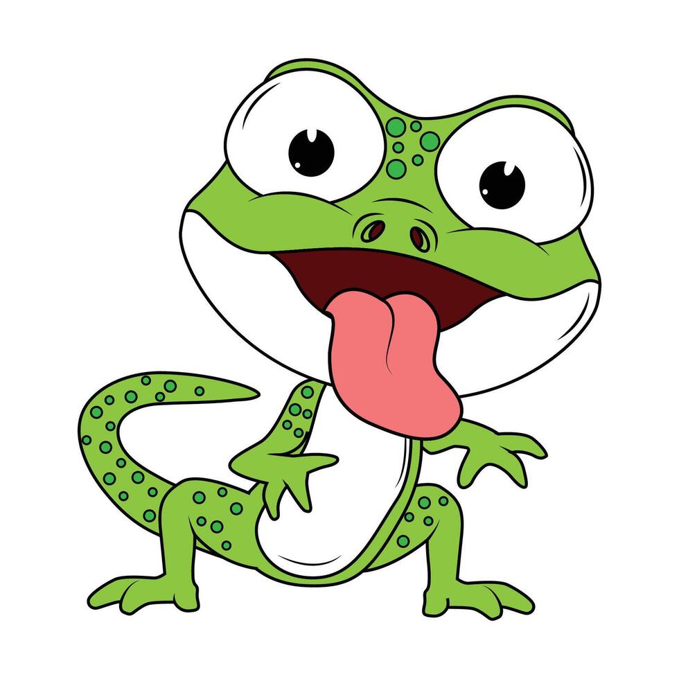 Green Newt Illustration Design vector