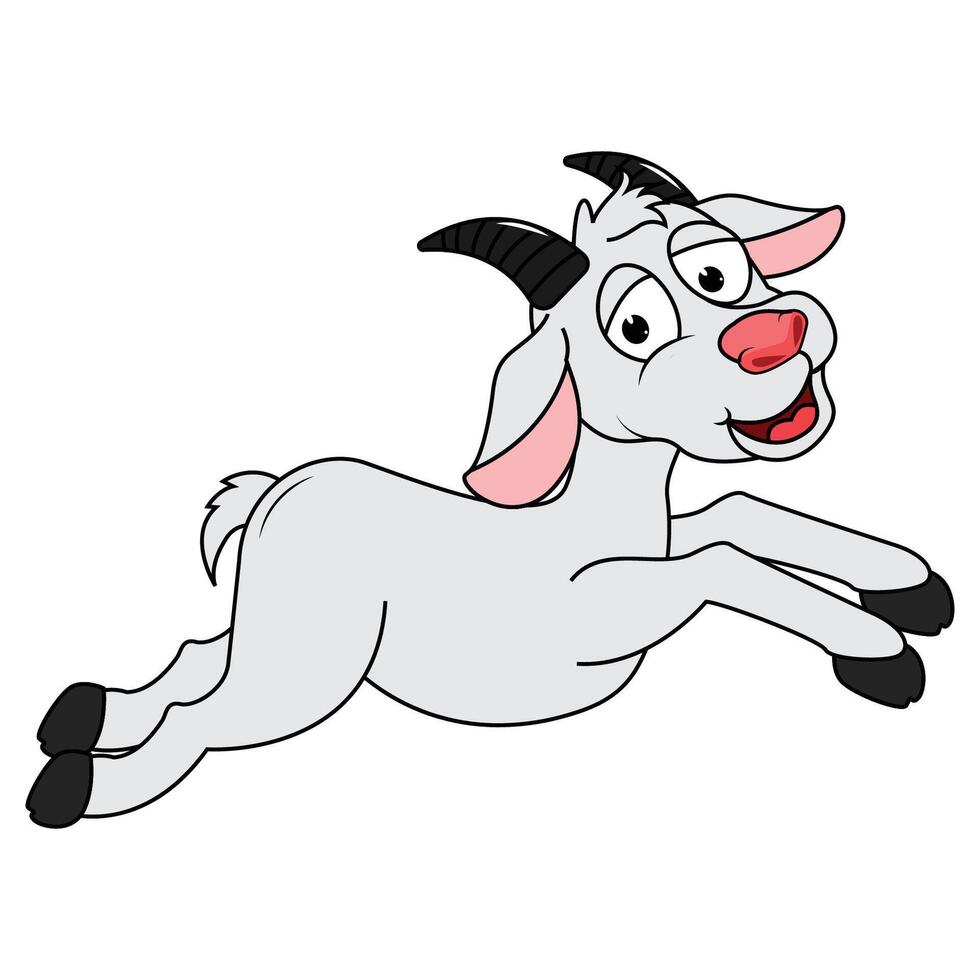 Funny Goat Animal Cartoon Illustration vector