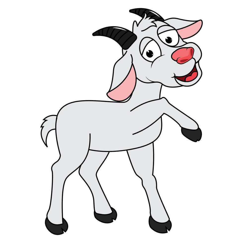 Cute Goat Animal Cartoon vector