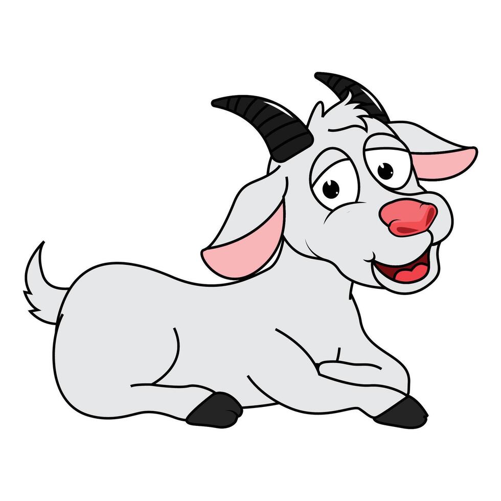 Funny Goat Animal Cartoon vector