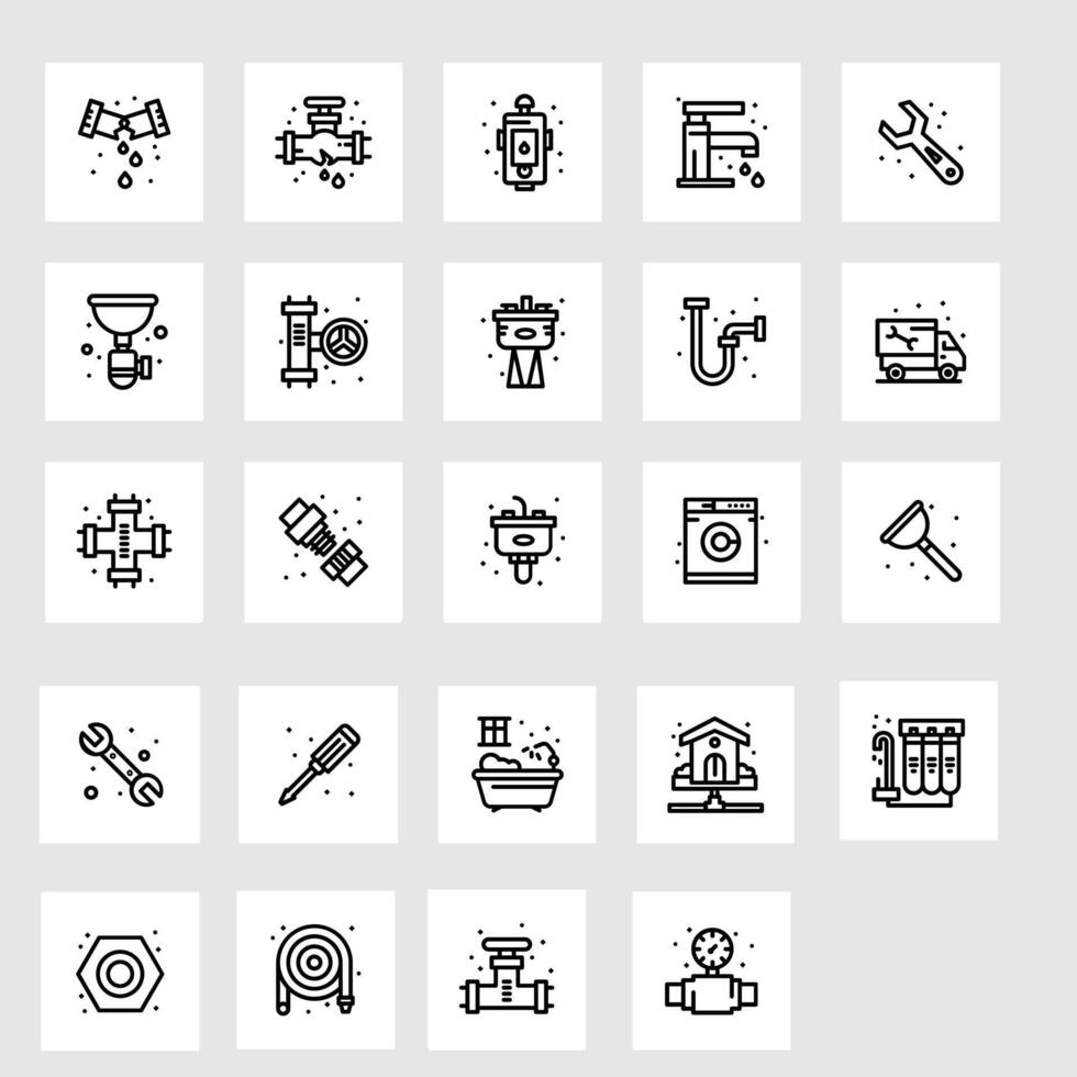 A new Plumber Line icon pack vector