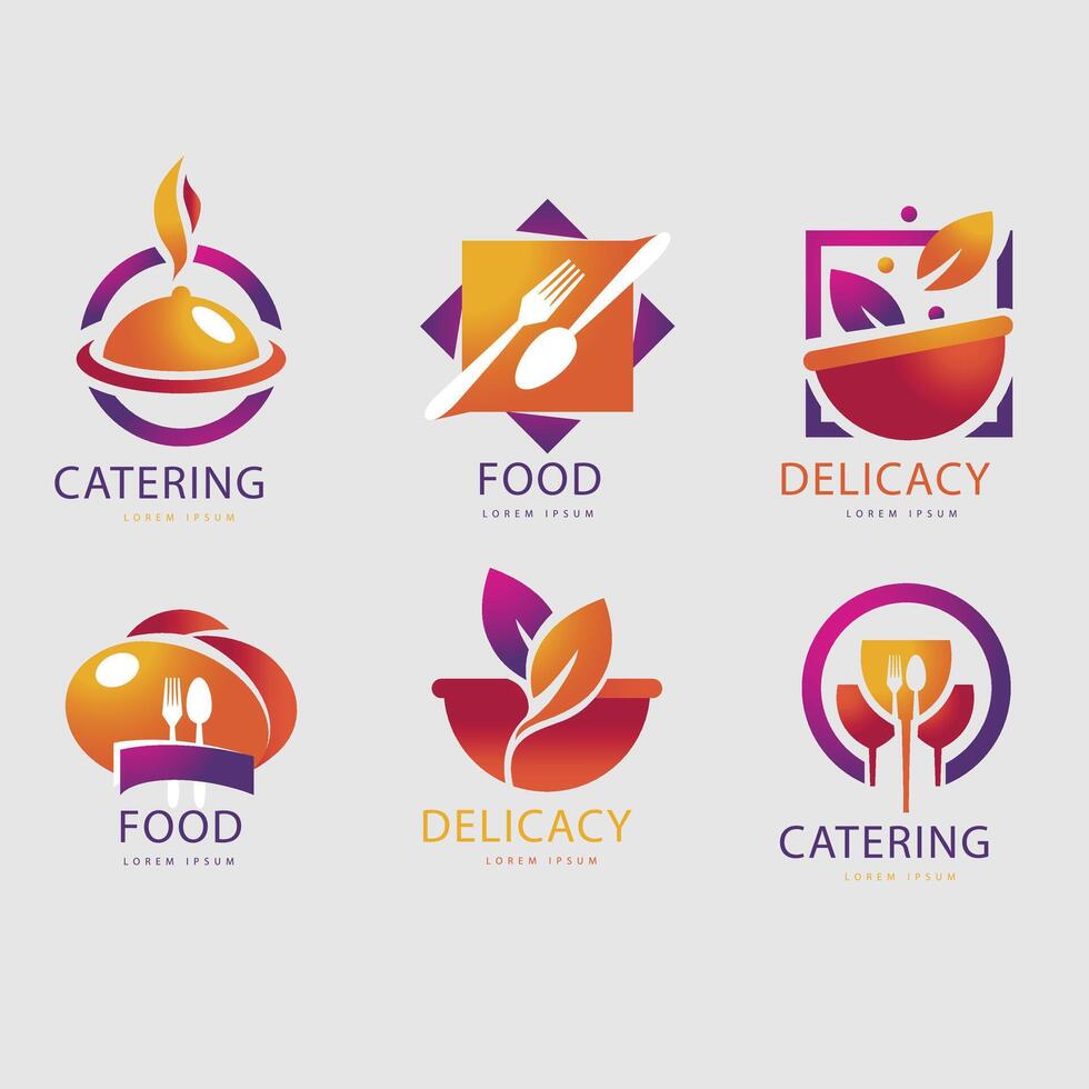 A new Set Japanese food cafe restaurant emblem insignia template with place for text isolated. Oriental roll seafood menu retro label vector