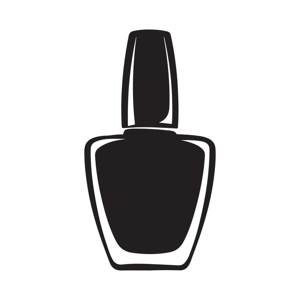 Minimalist Icon of a Nail Polish Bottle vector