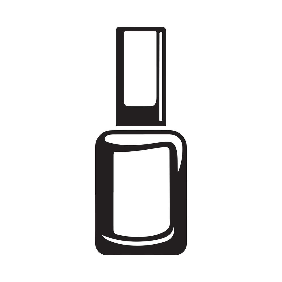 Minimal Nail Polish Bottle Icon Illustration vector