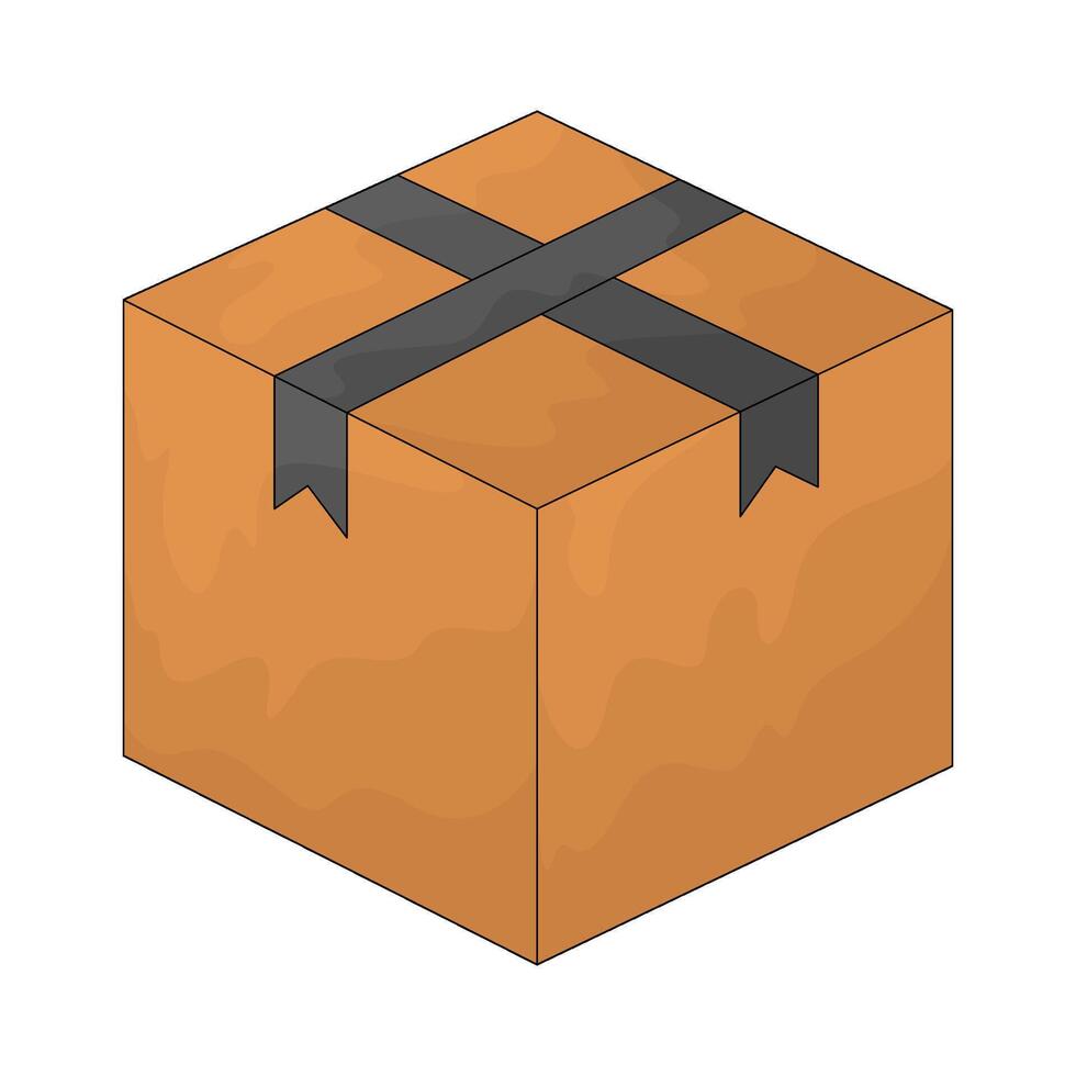 sealed delivery boxes vector
