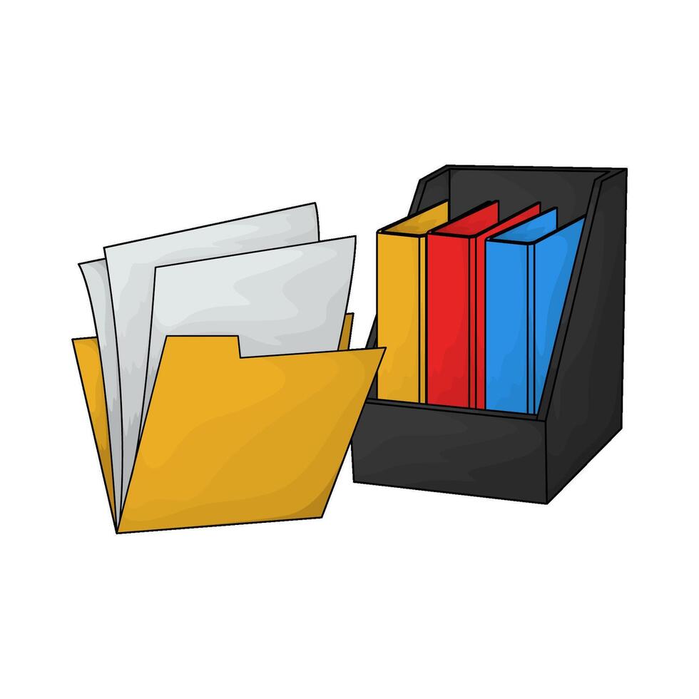 Folder are neatly arranged illustration vector