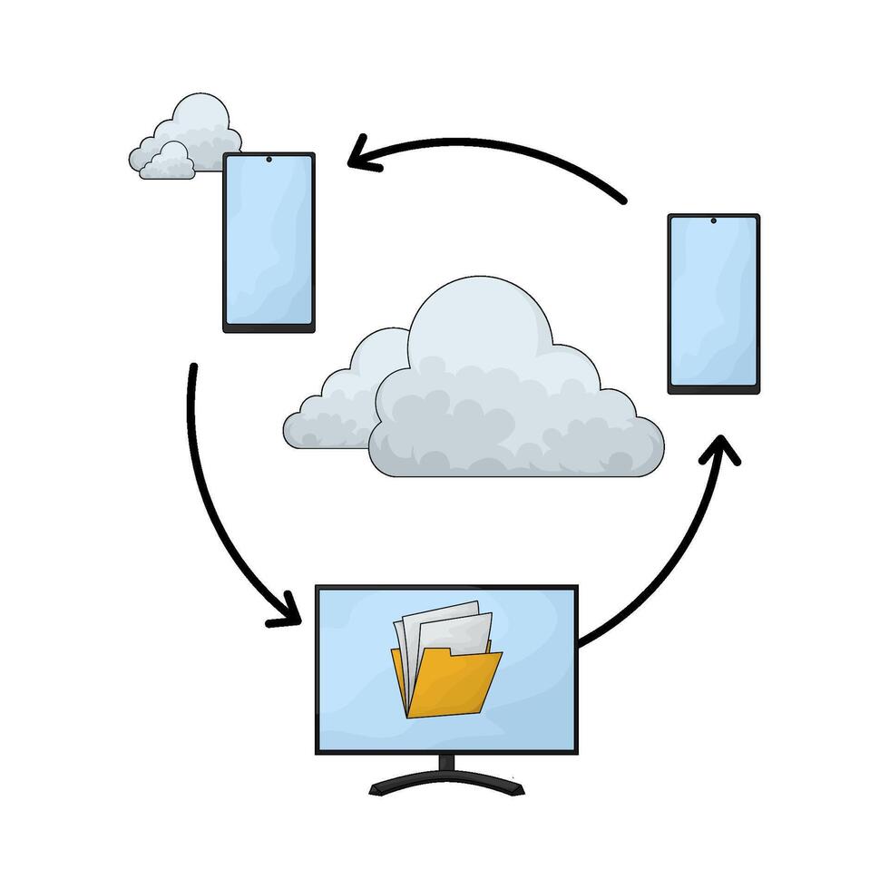 Online Backup Folder vector