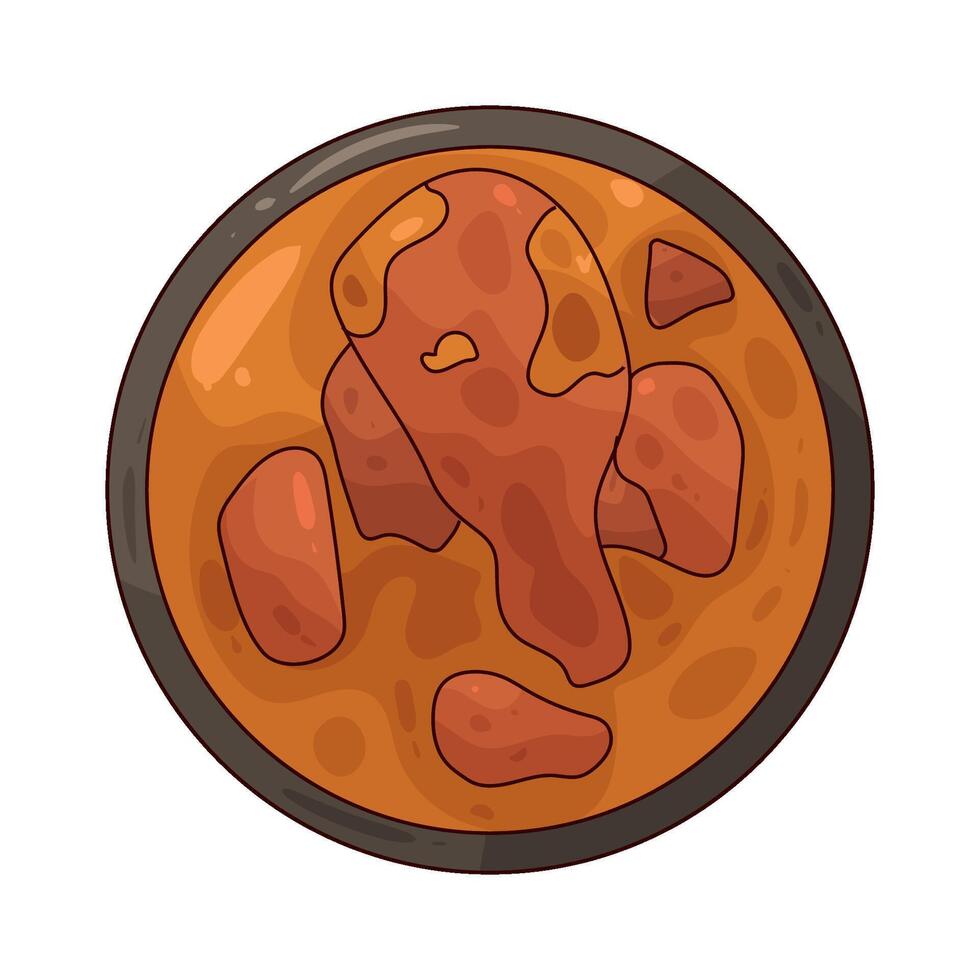 Chicken Curry illustration vector