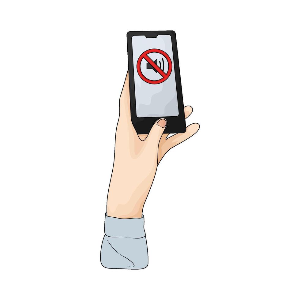 smartphone is muted vector