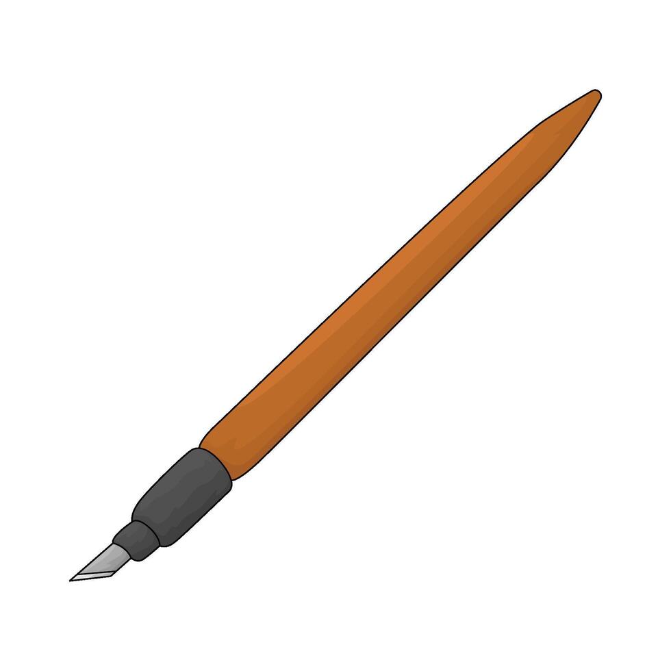 illustration of a palette knife vector
